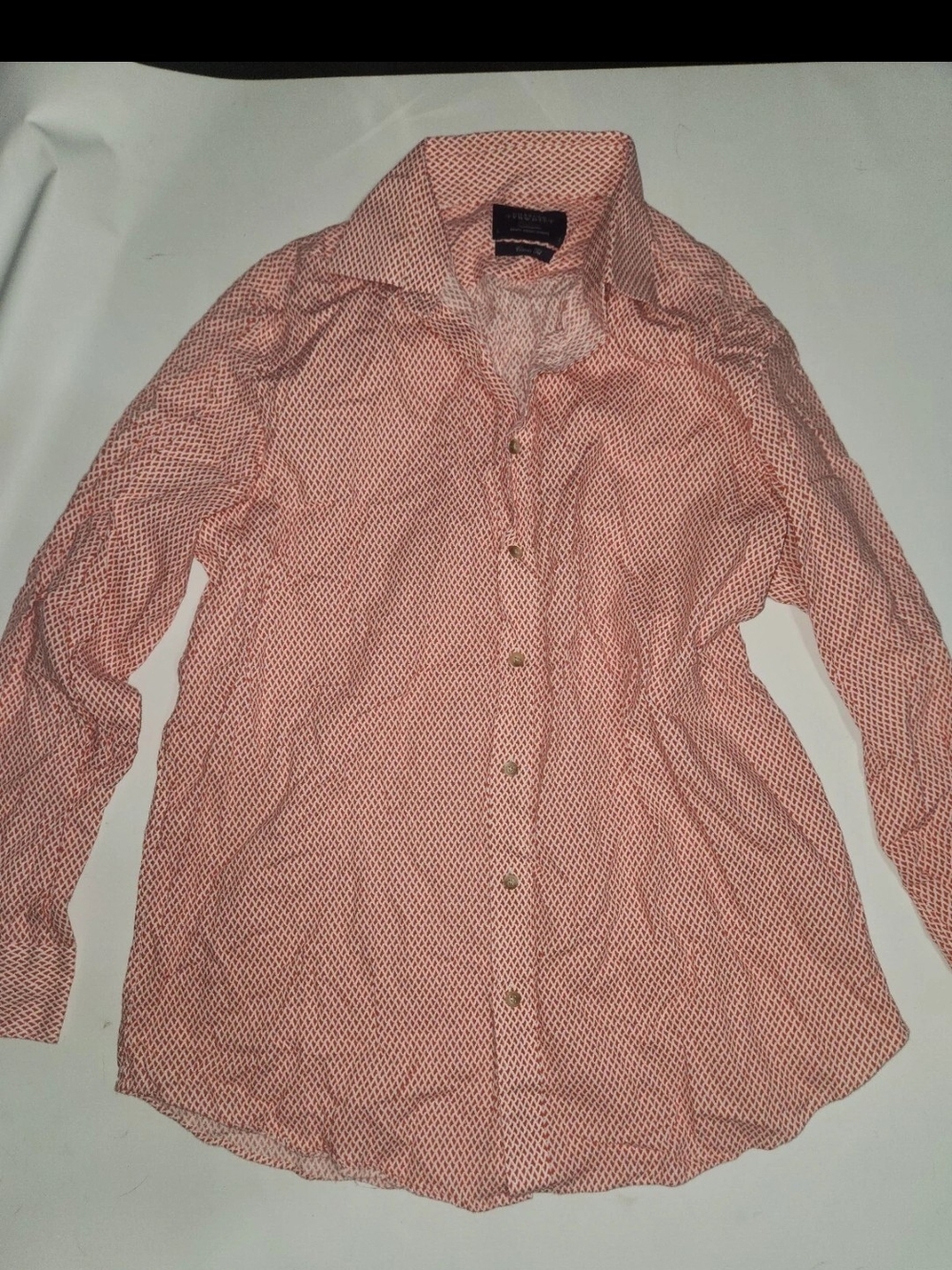 Charles Tyrwhitt Pink Geo-Print Casual Button-Down Shirt Slim fit